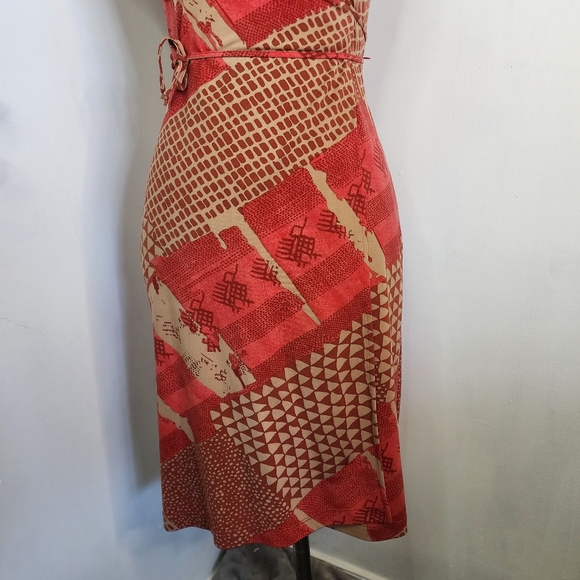 BCBGMaxAzria Red Print Wrap Dress - Picture 4 of 10